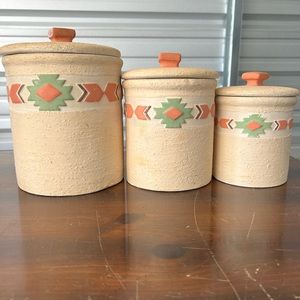 Aztec cookie jars.